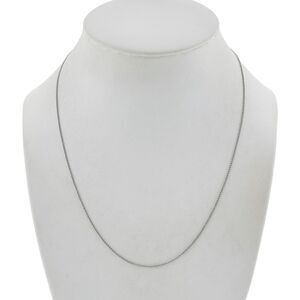 Estate Sterling Silver 925 1.0mm Curb Link Chain Necklace 18"